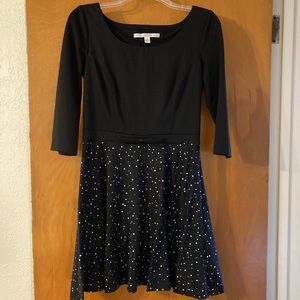 Black LC Lauren Conrad dress with white stars